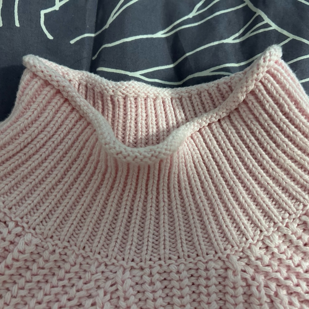 Jcrew 100% cotton baby pink sweater. - Picture 3 of 4